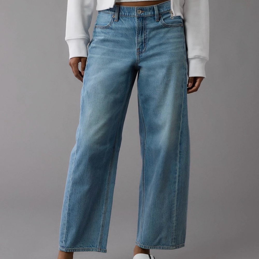American Eagle Dreamy Drape Barrel Indigo
